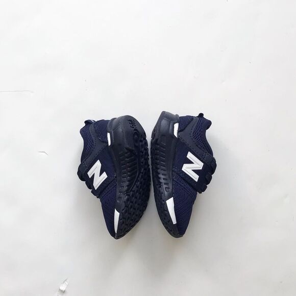 New Balance 247 Navy blue faux lace sneakers EUC size 3 - Picture 2 of 7